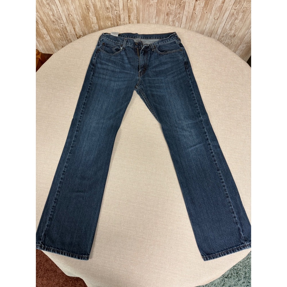 Levis 527 Slim Bootcut Jeans Mens 32x32 Dark Wash WaterLess Denim Blue